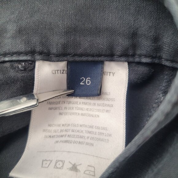 Citizens of Humanity Womens Leah Cotton Tapered Cargo Pants Black Size 26 - Picture 8 of 13